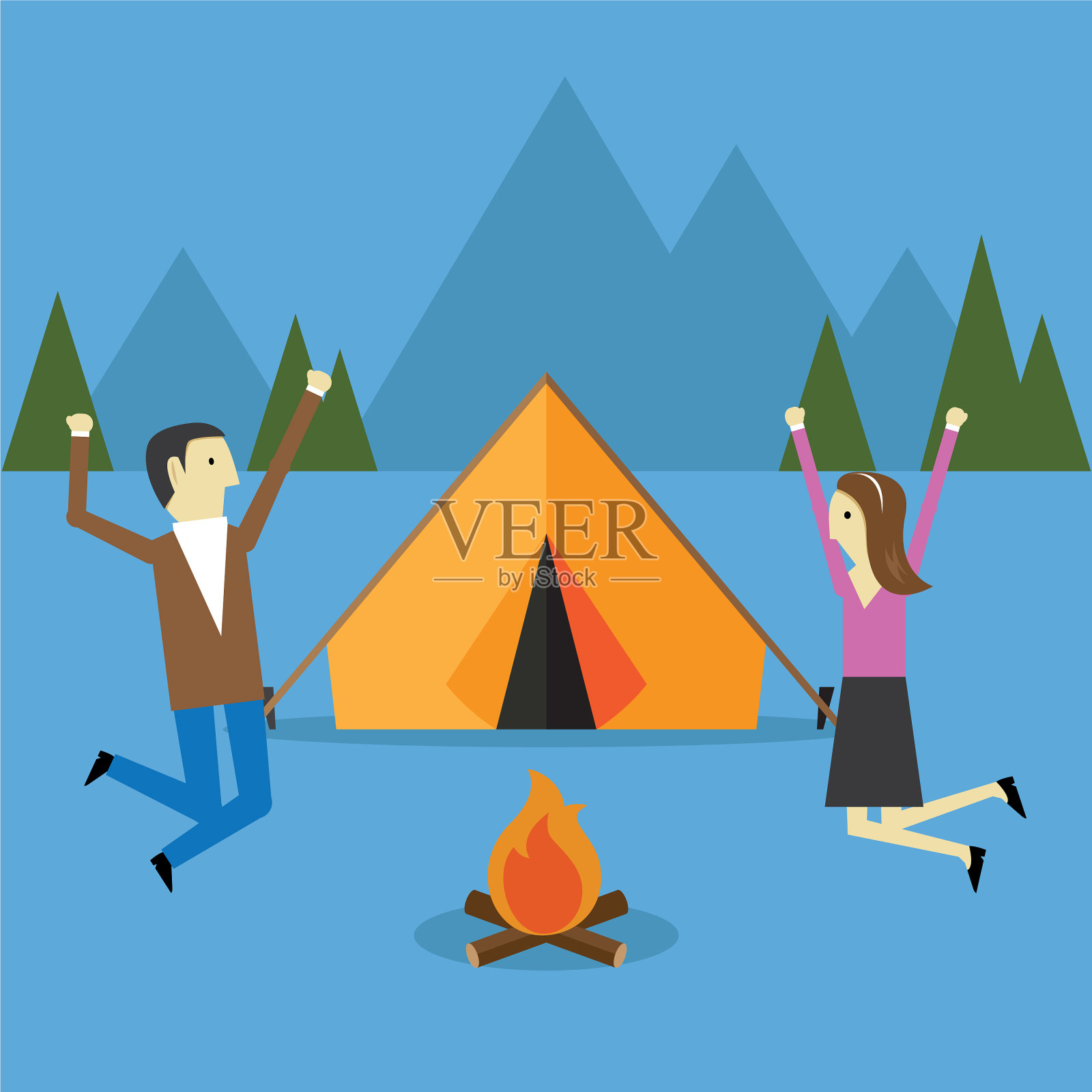 旅行插画图片素材