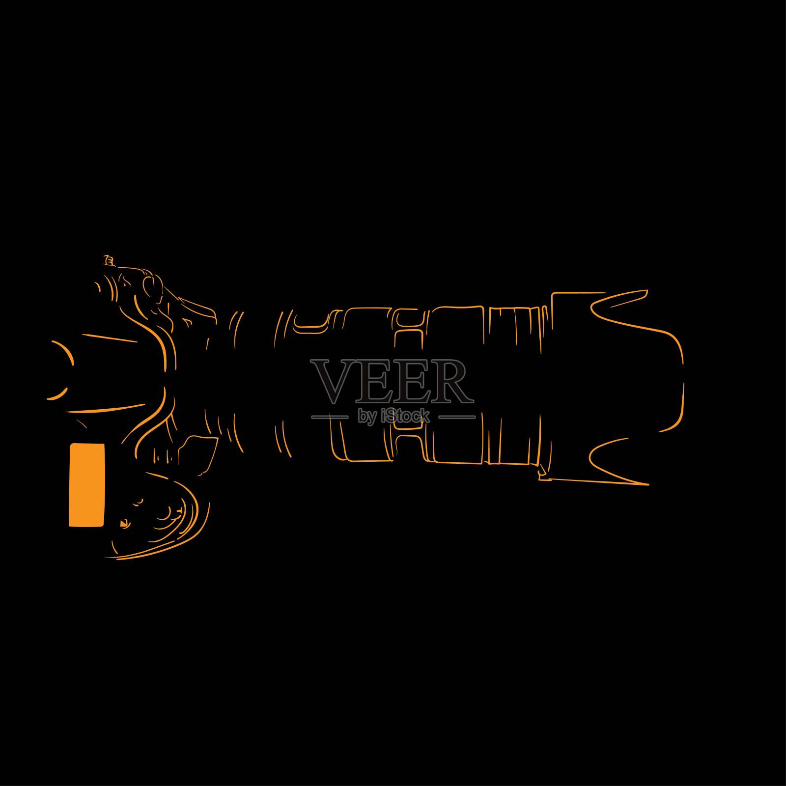 世界摄影日活动设计长镜头相机线条艺术插画图片素材