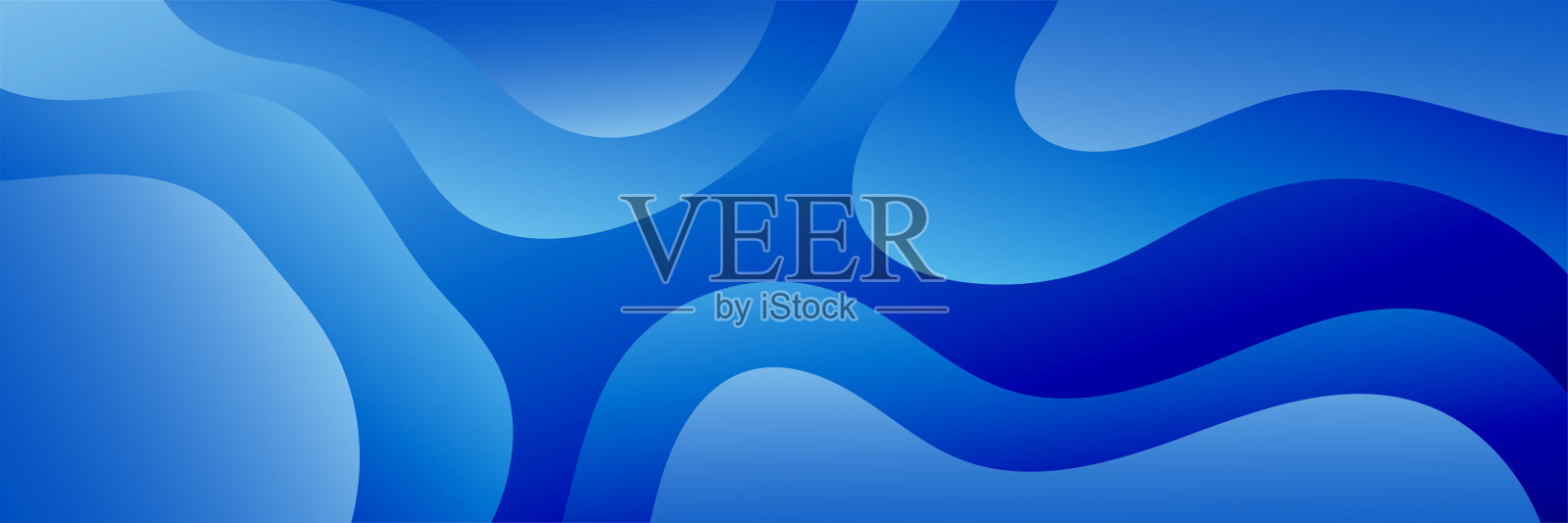 现代抽象蓝色背景。动态形状组成。矢量图插画图片素材