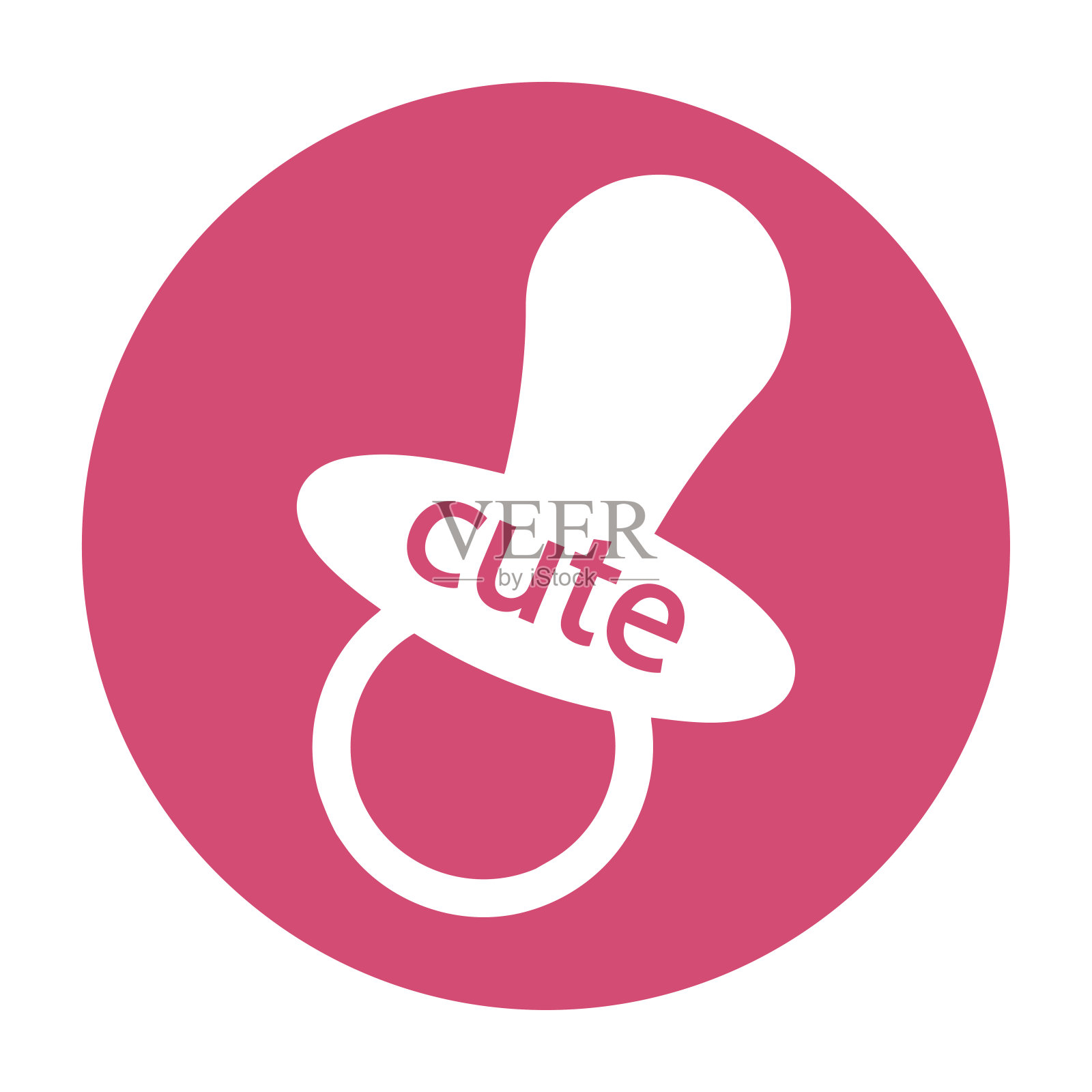 婴儿假乳头，安抚奶嘴，奶嘴贴纸图标插画图片素材