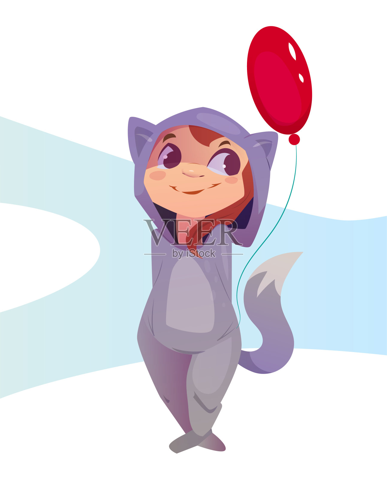 孩子在万圣节服装矢量插画图片素材