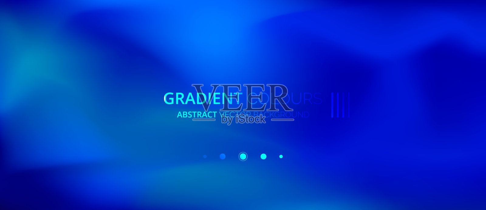 模糊的霓虹蓝色渐变抽象背景设计插画图片素材