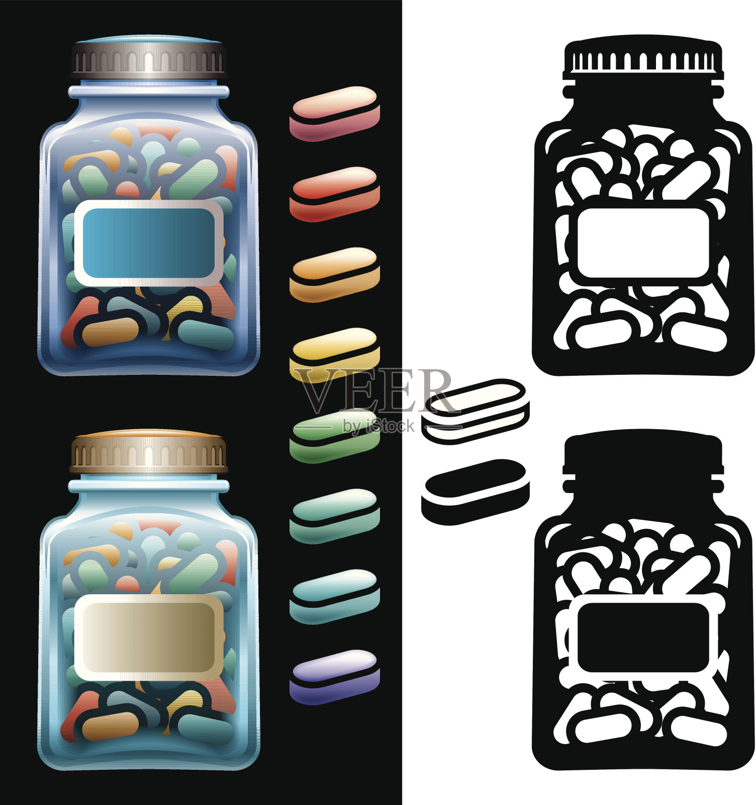 药瓶插画图片素材