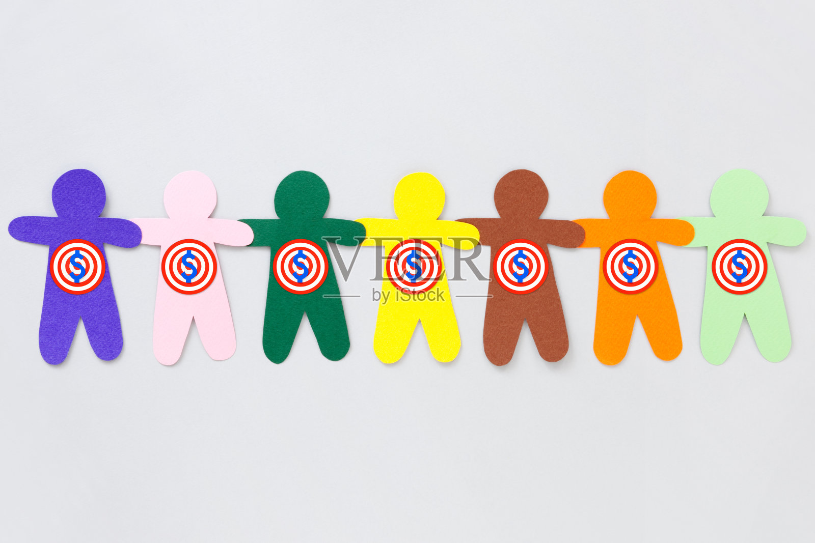 美元有针对性的男孩插画图片素材