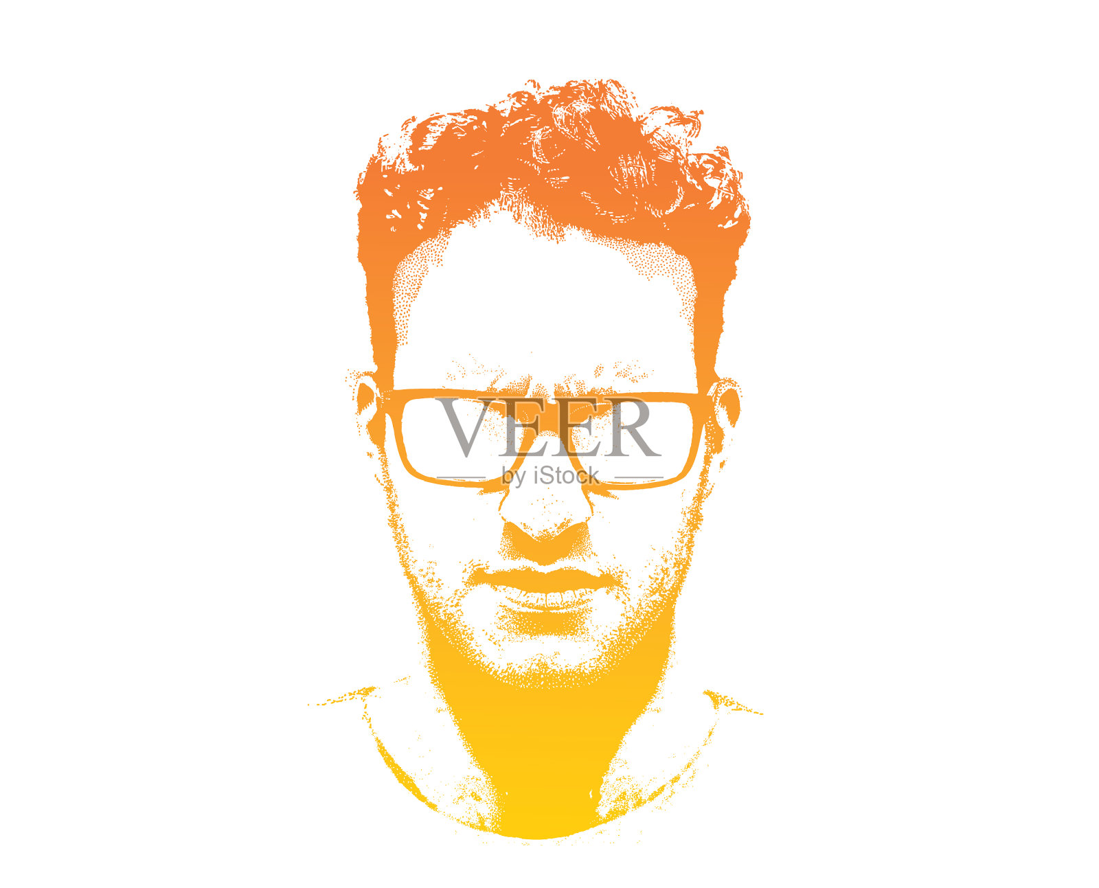 一个严肃的年轻人的肖像设计元素图片