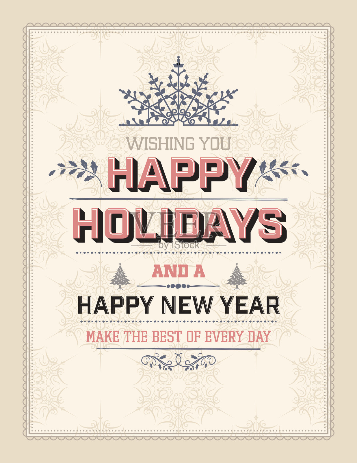 平面设计节日贺卡模板-红绿设计模板素材