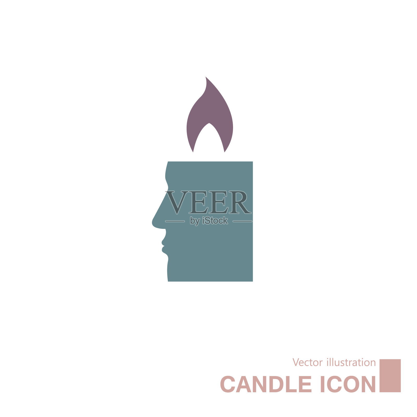 矢量绘制的蜡烛图标。插画图片素材