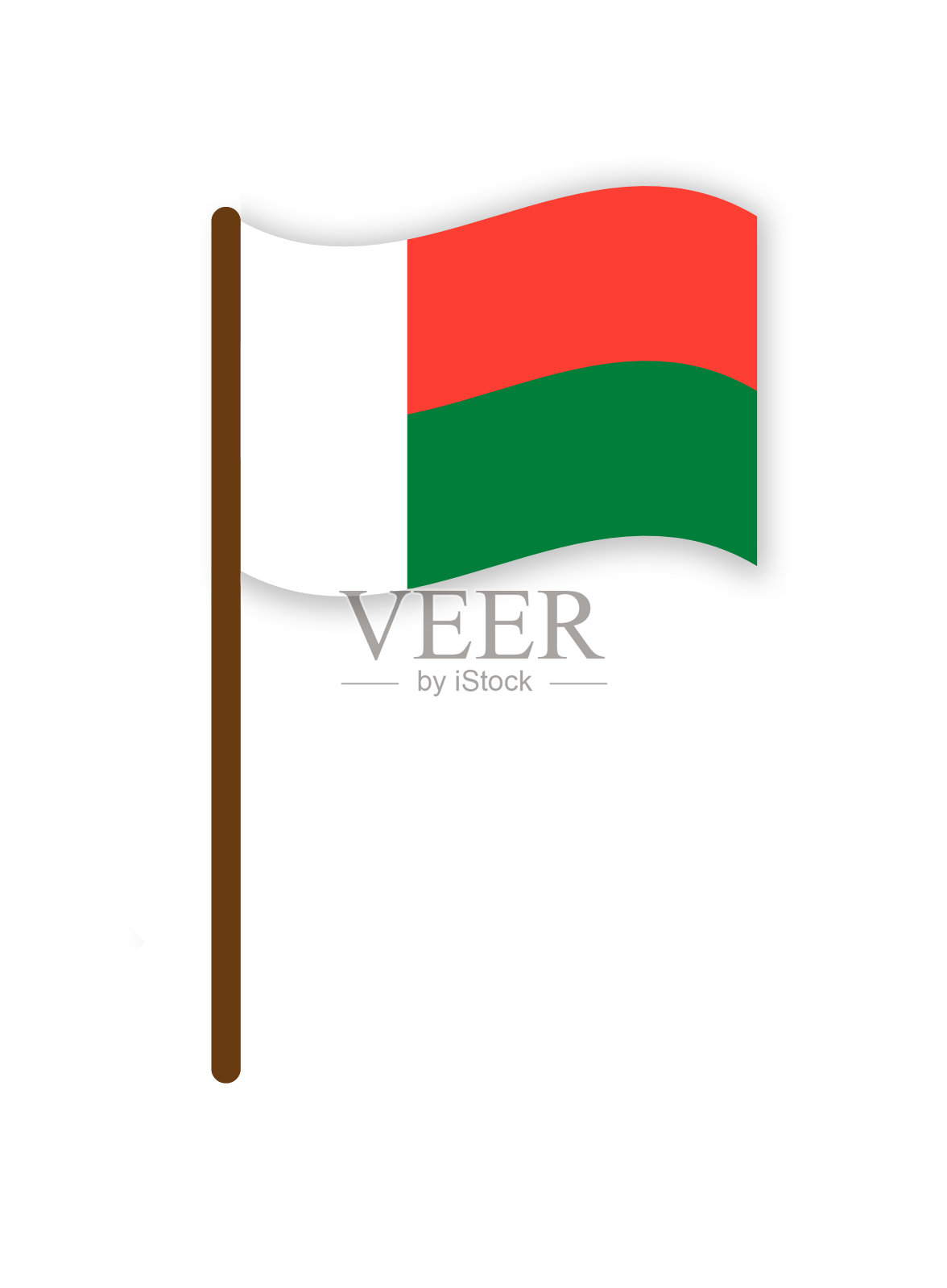 马达加斯加国旗插画图片素材