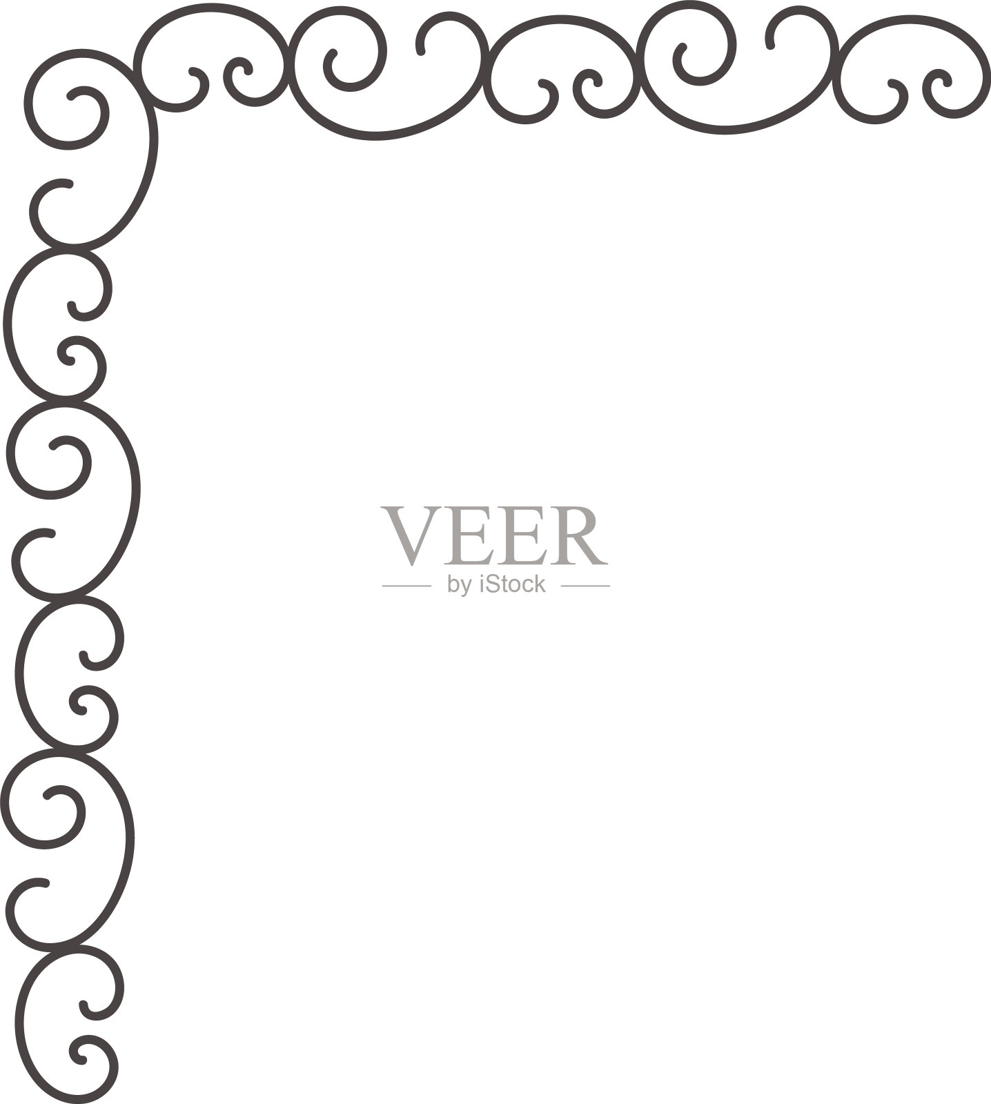 角边书法线插画图片素材