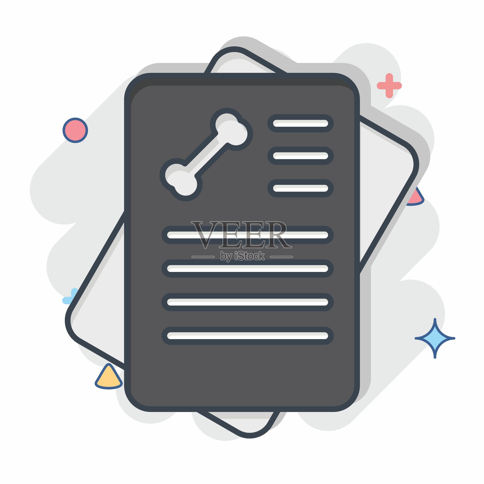 图标报告。与骨科符号有关。漫画风格。简单的设计可编辑。简单的说明插画图片素材