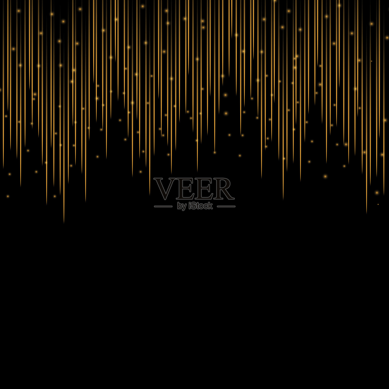 一组闪光，灯光和火花在一个透明的背景。插画图片素材