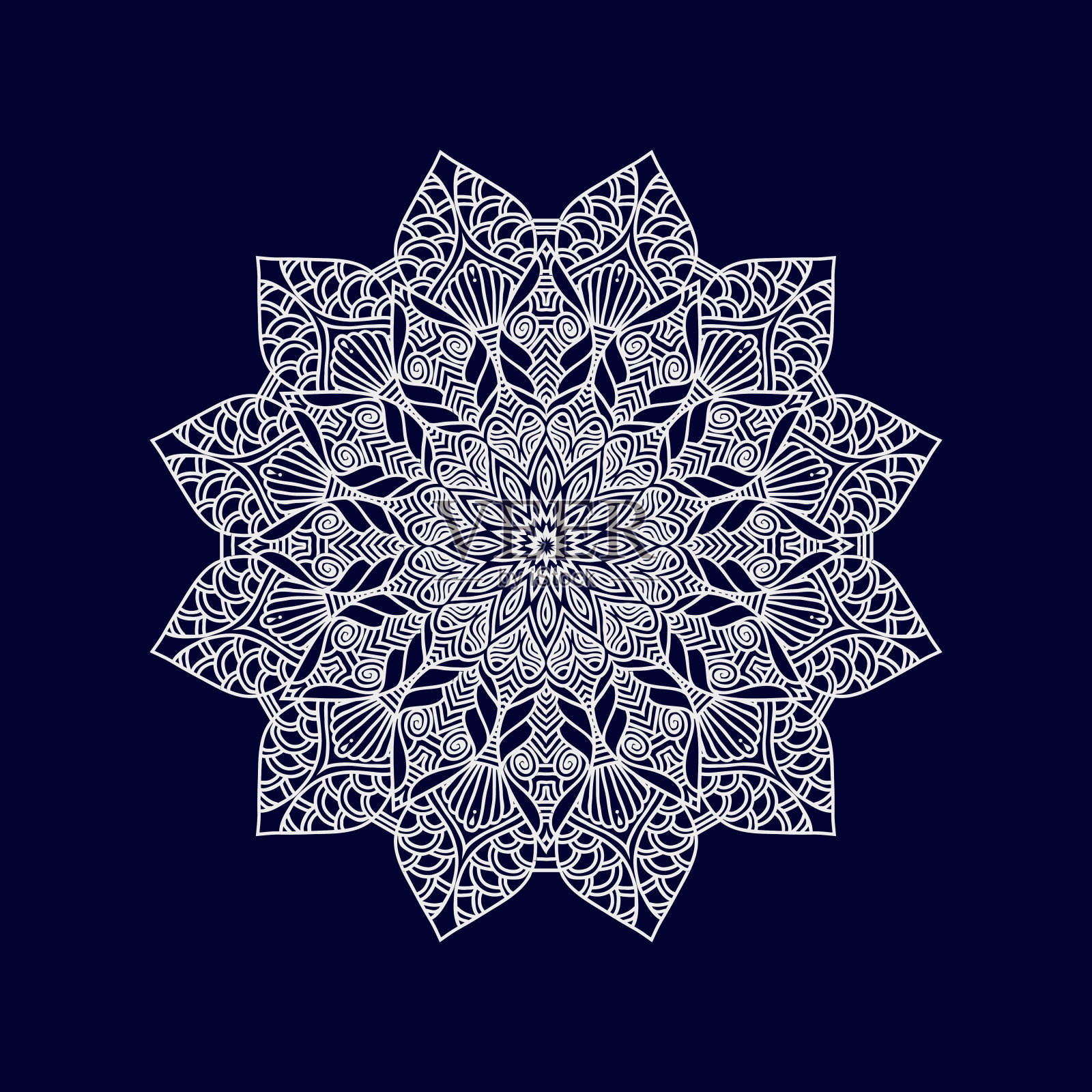 曼陀罗设计背景矢量插图插画图片素材