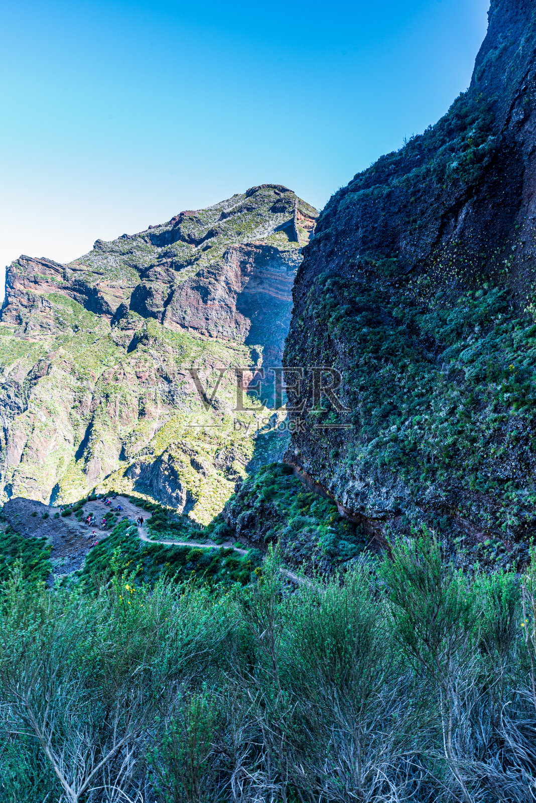 Pico Ruivo -马德拉岛最高的山照片摄影图片