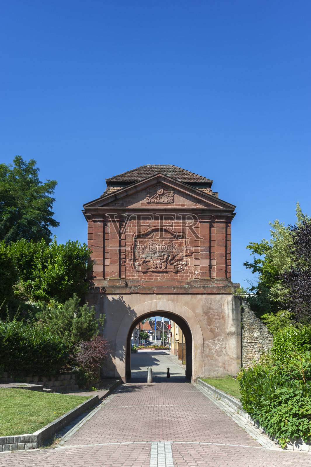 劳特堡的兰道尔门。法国阿尔萨斯省照片摄影图片