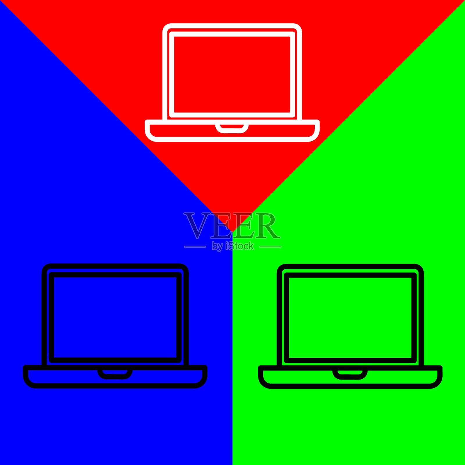 笔记本矢量图标，轮廓样式，隔离在白色背景上。图标素材