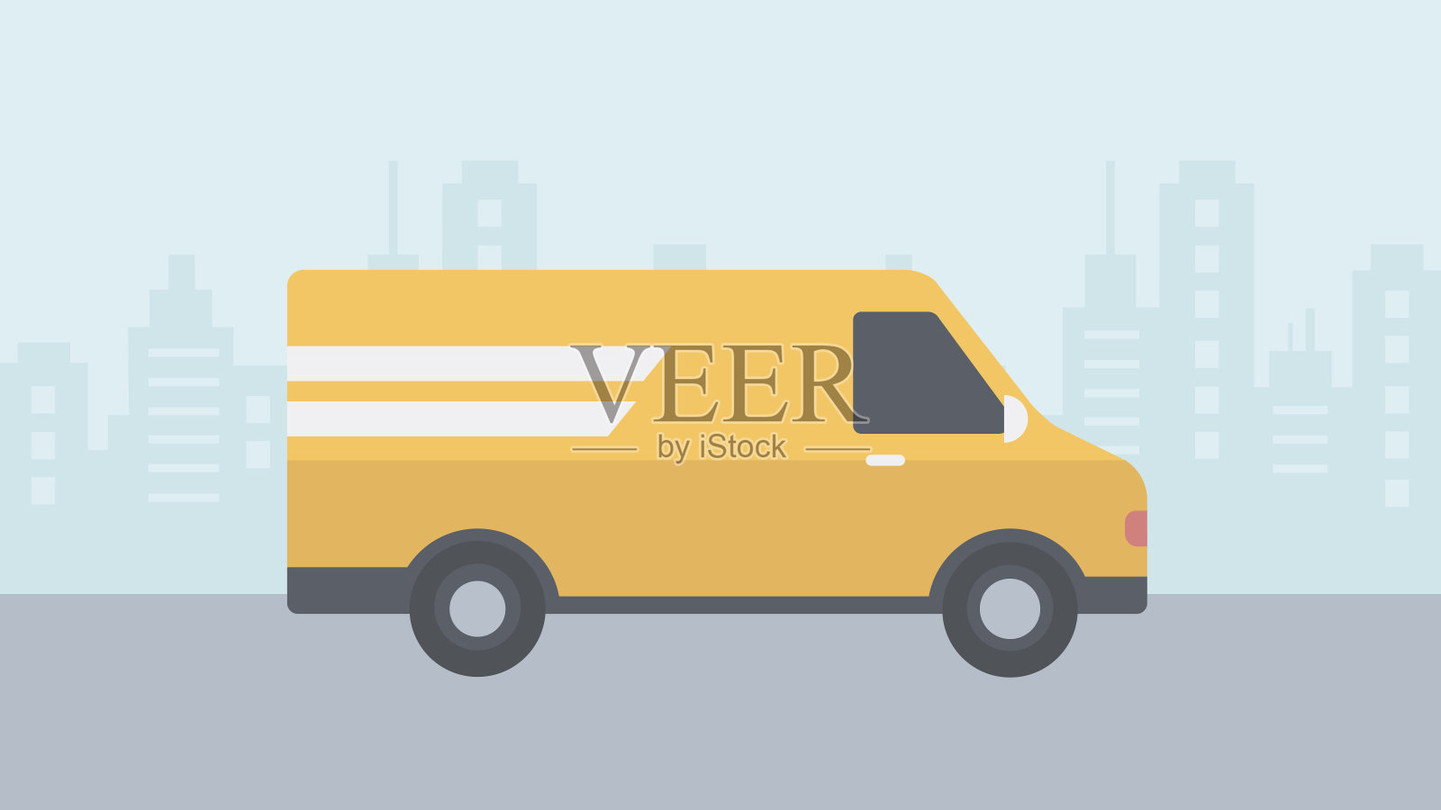 送货车插画图片素材