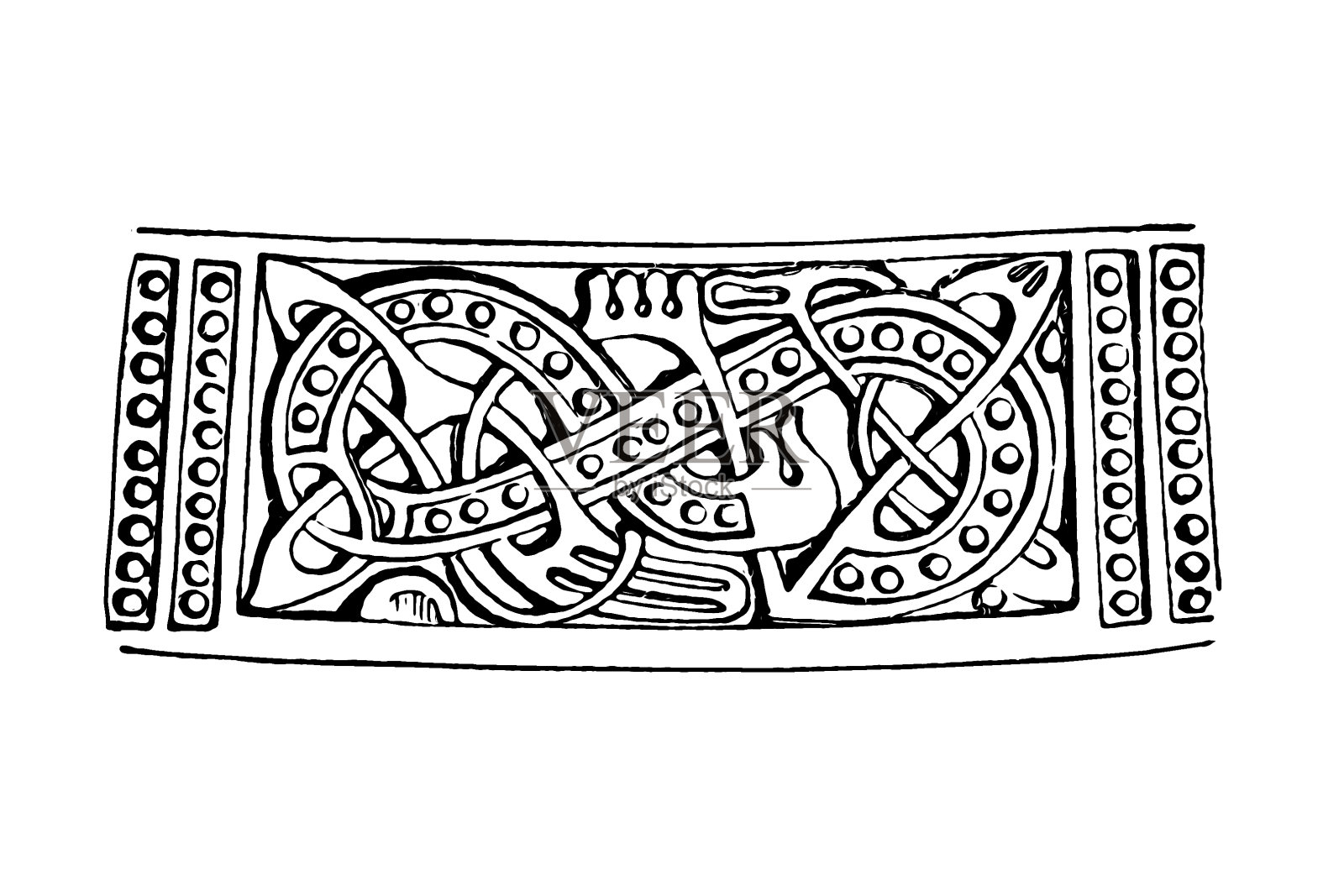 青铜时代的装饰图案插画图片素材