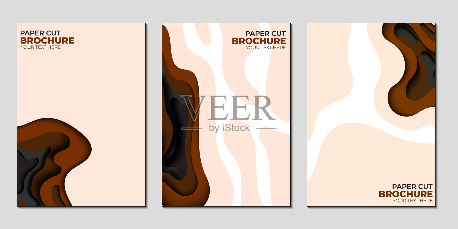 现代抽象剪纸为背景插画图片素材