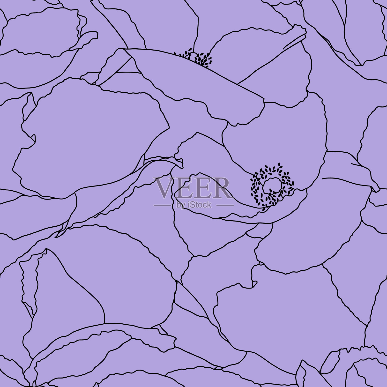 无缝图案与手绘狂野插画图片素材