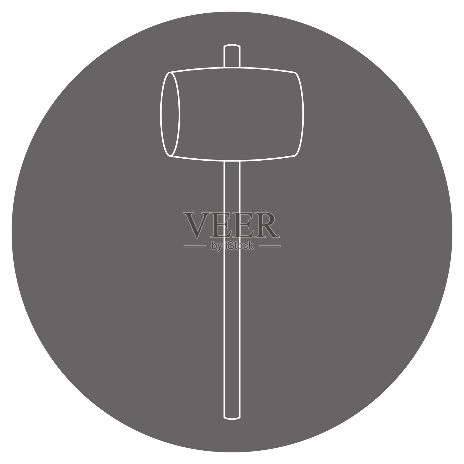 灰背插图——kakeya，木槌插画图片素材