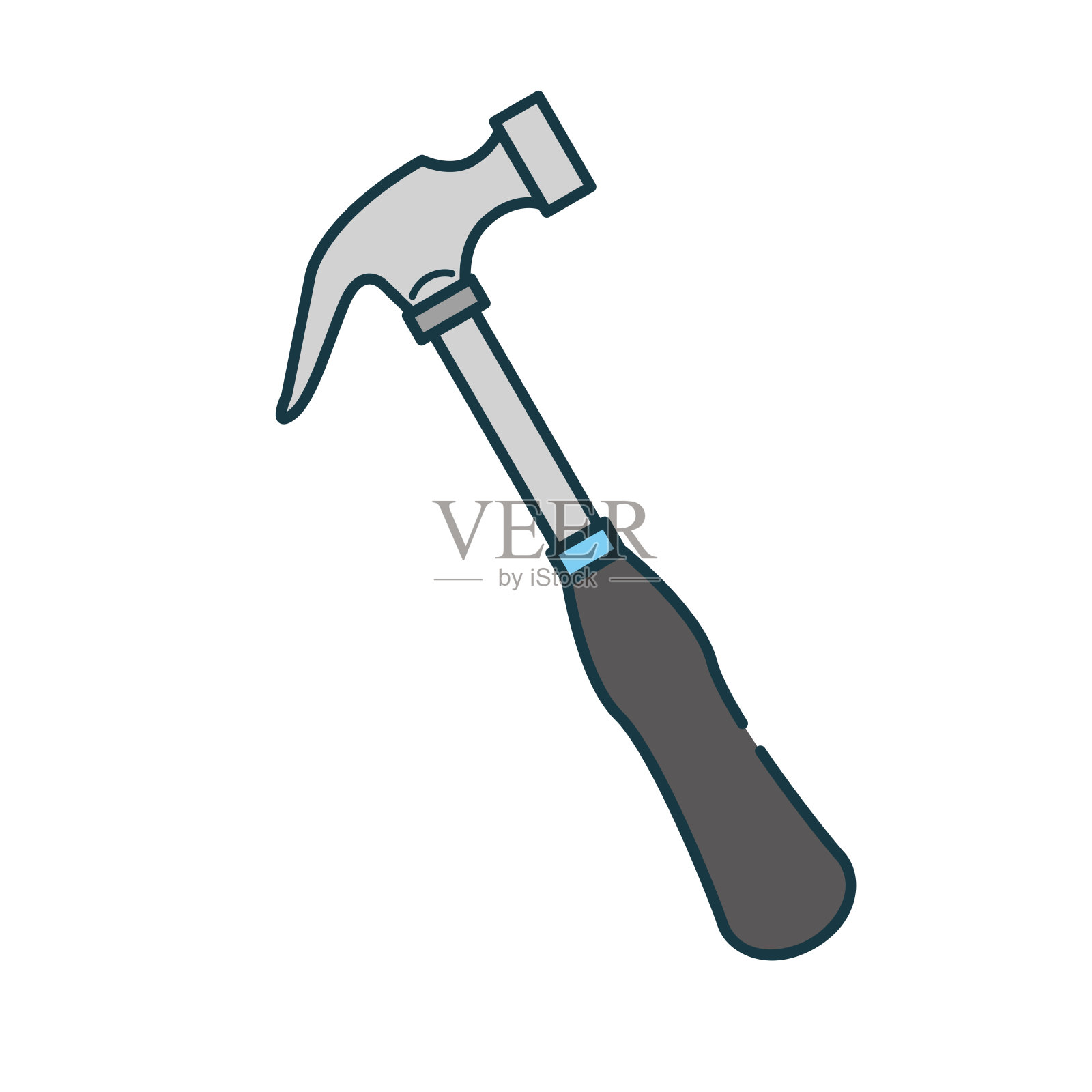 简单的插图钉锤插画图片素材