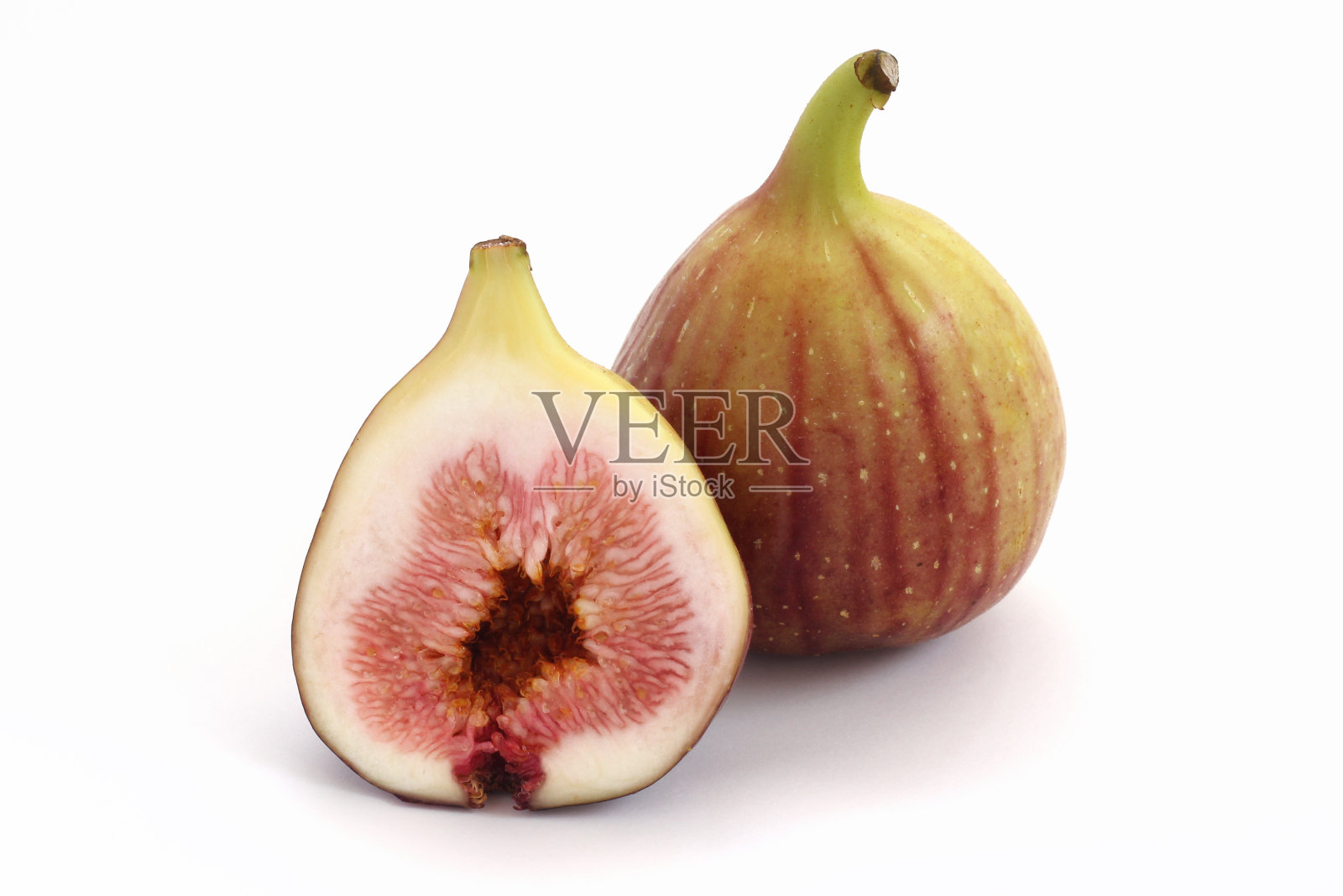 无花果果在白色的背景照片摄影图片