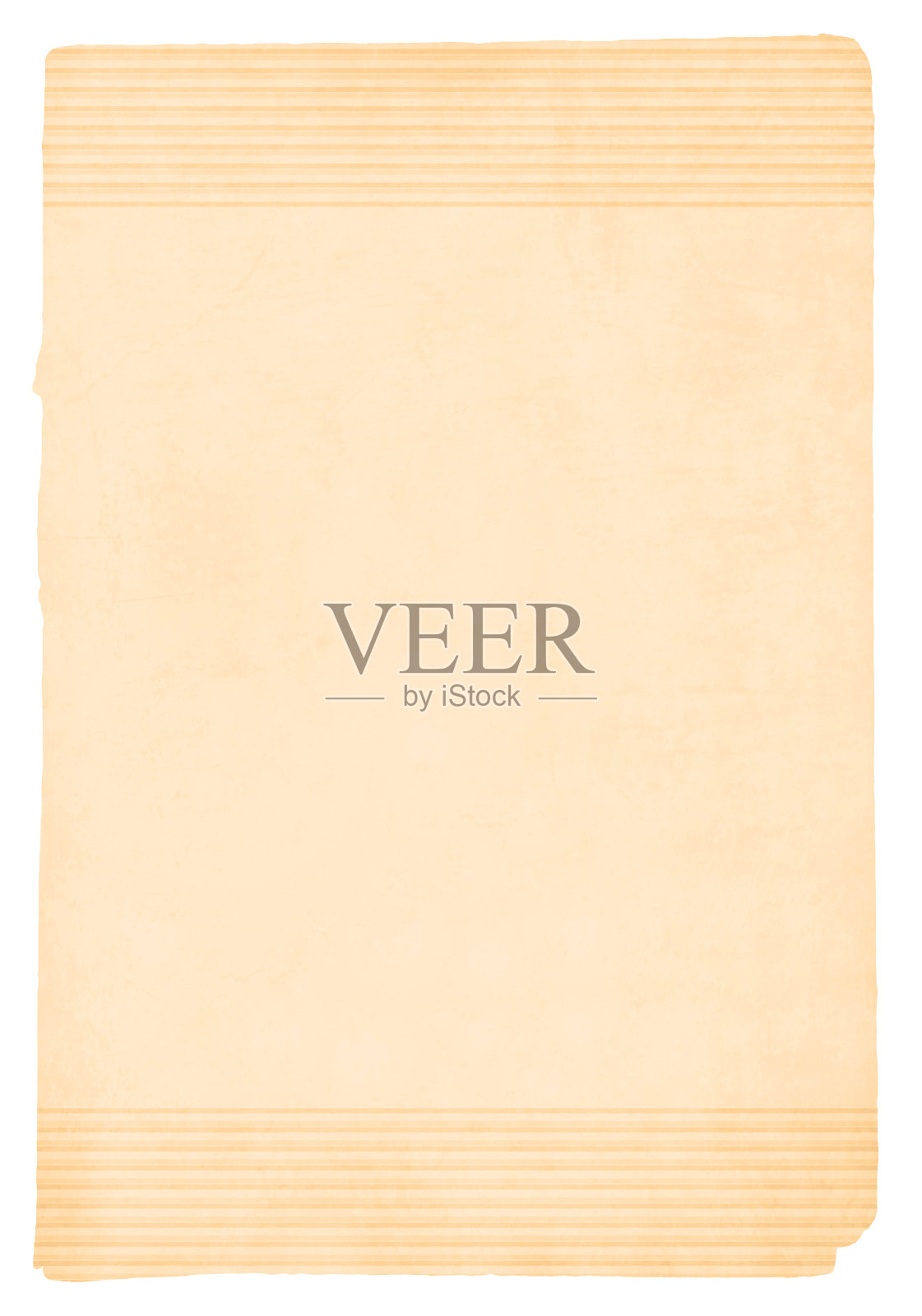 空白，空的浅棕色垃圾色纹理旧和磨损的背景与条纹边界在两个相反的边缘插画图片素材