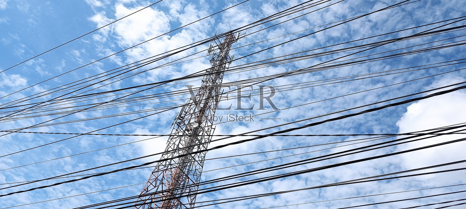 电缆和塔照片摄影图片