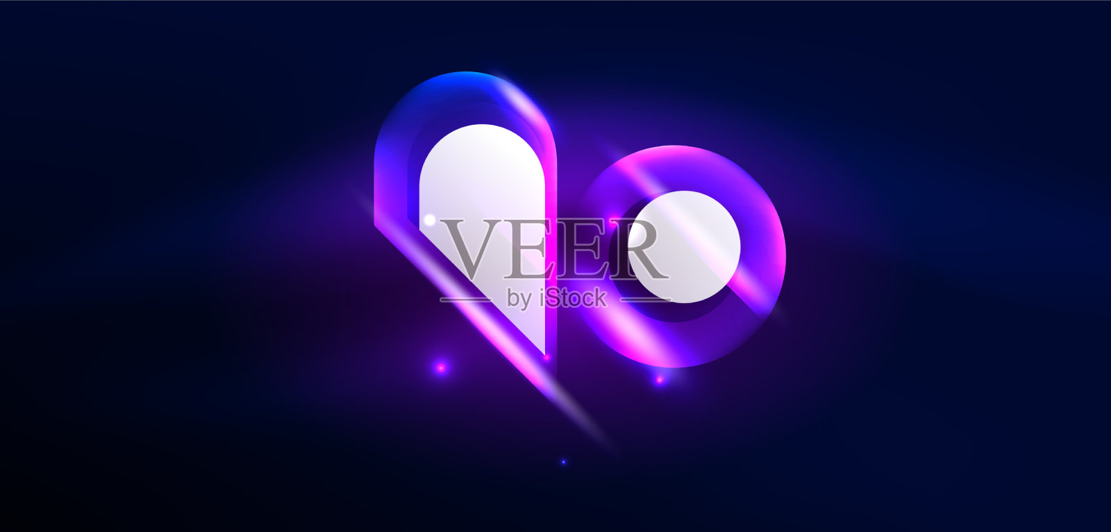 抽象背景发光霓虹灯几何插画图片素材