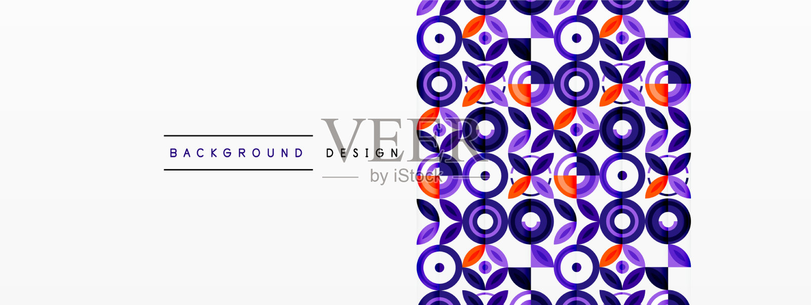 彩色圆圈抽象背景高科技插画图片素材