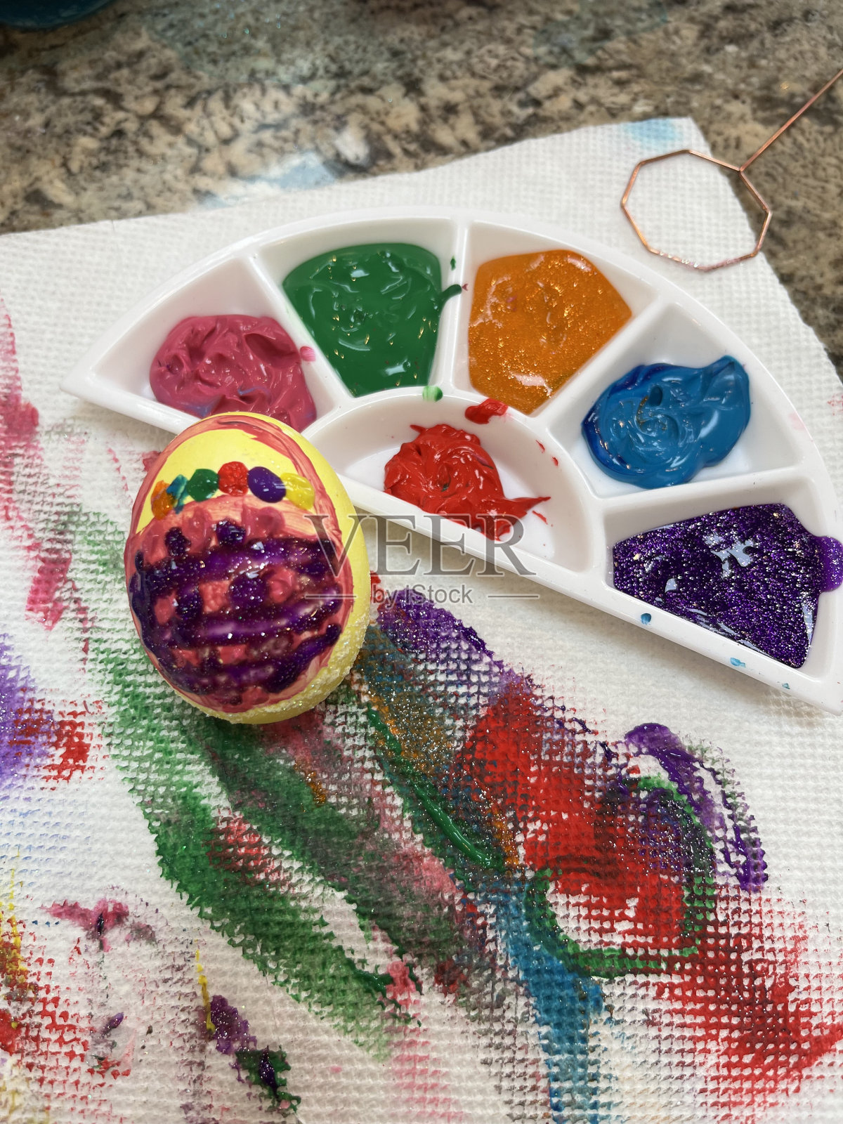 装饰复活节彩蛋照片摄影图片