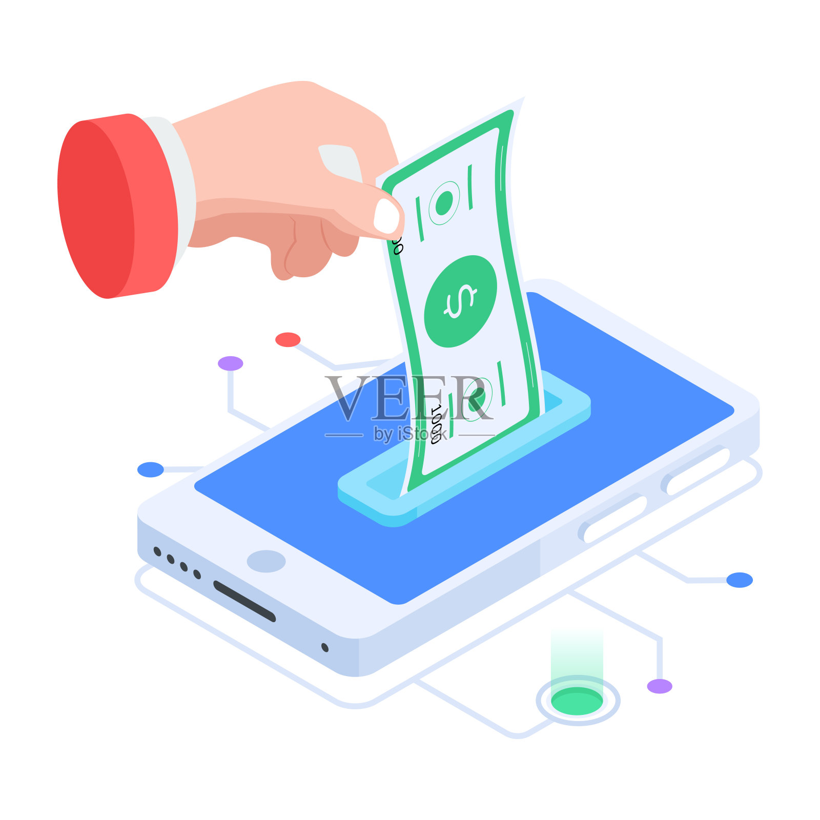 财务规划等距图标插画图片素材