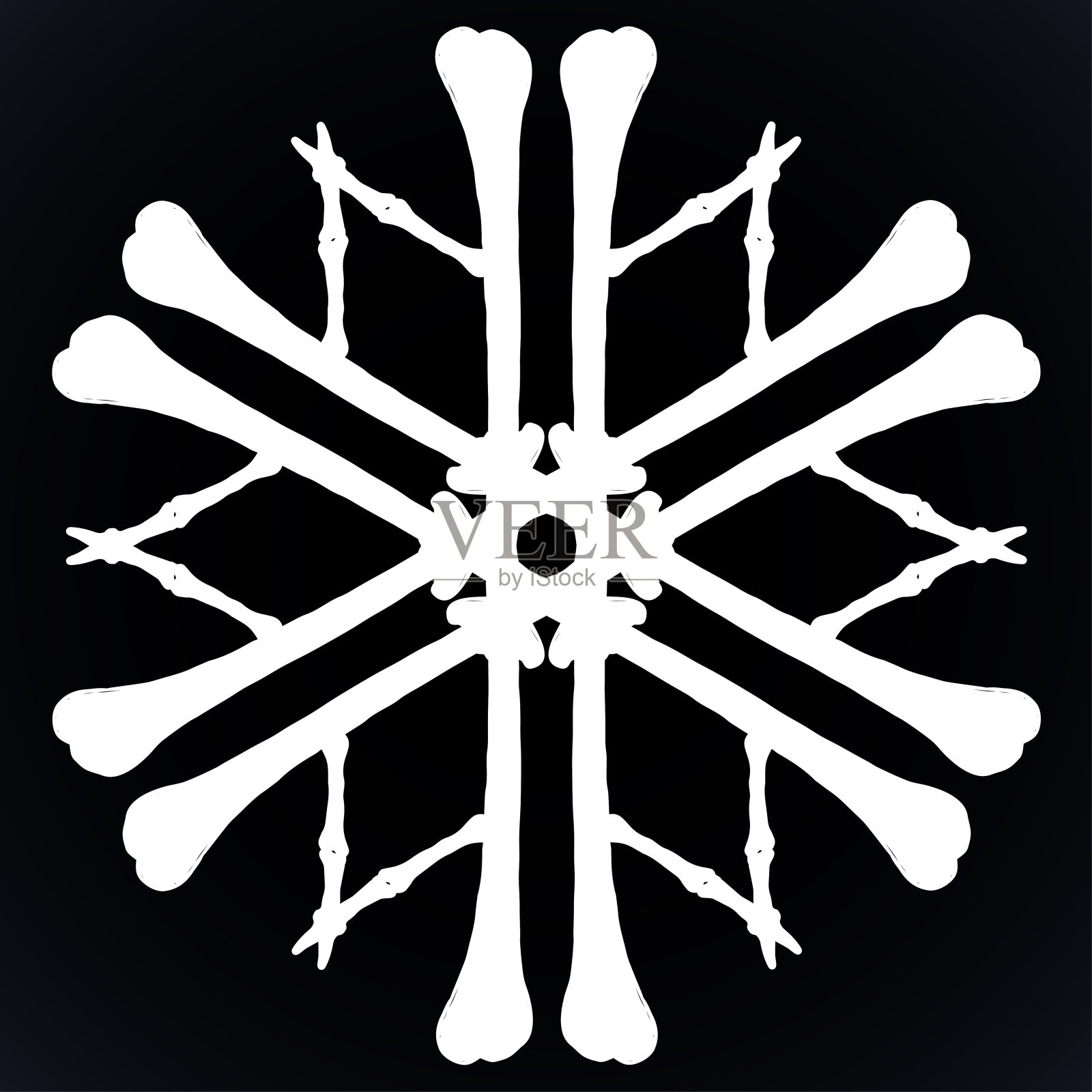 骷髅和骨头快乐的雪湖插画图片素材