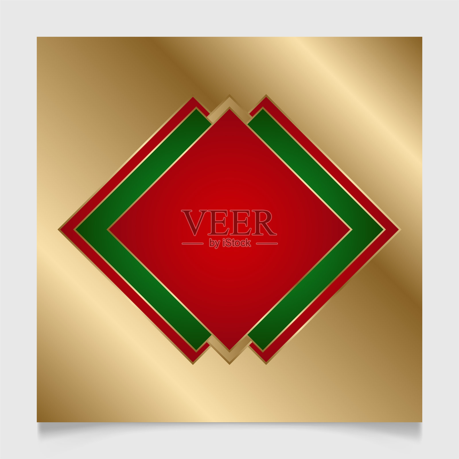 金色闪闪发光的空白圣诞框架插画图片素材