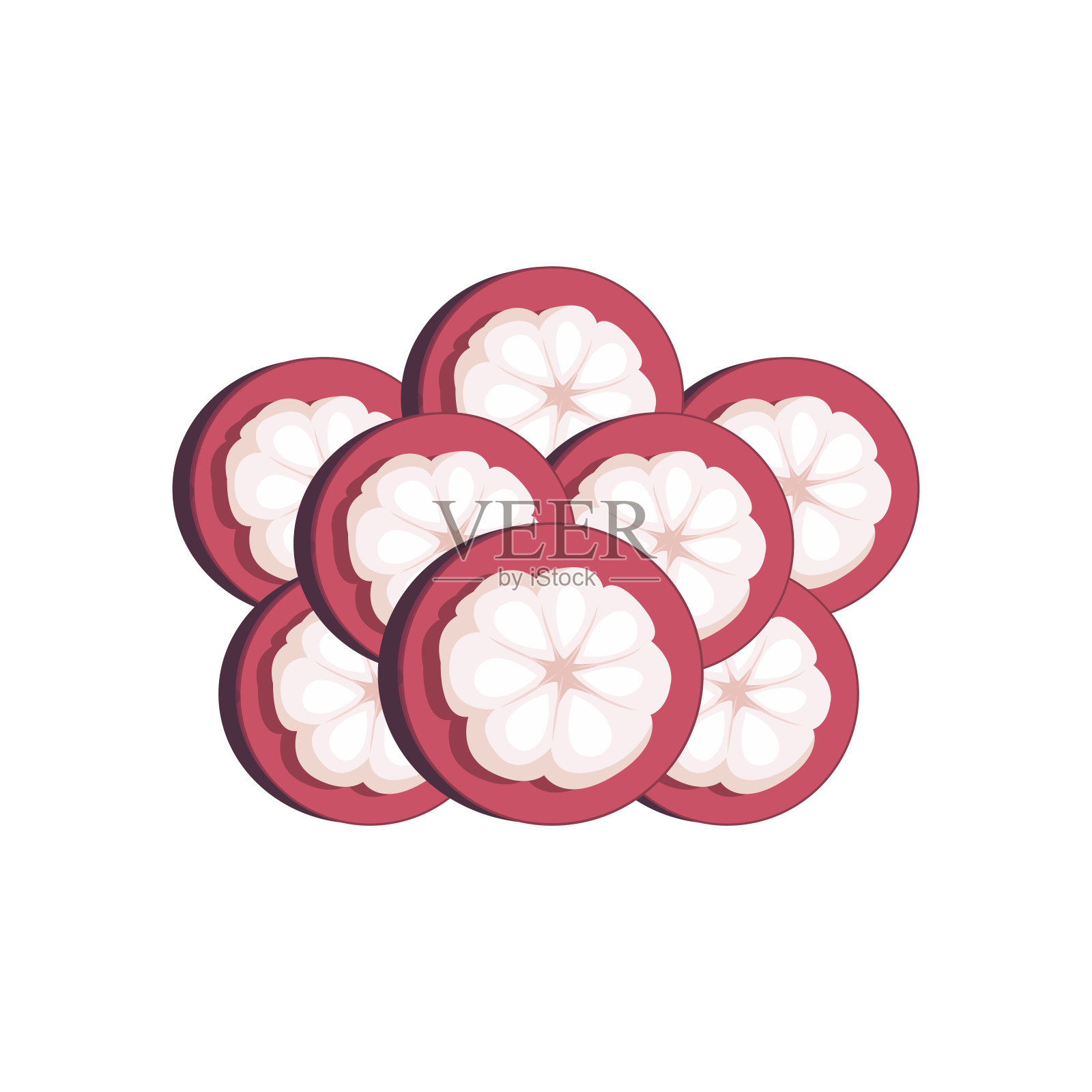 山竹标志，健康水果设计，花园农民矢量，符号元素模板插画图片素材