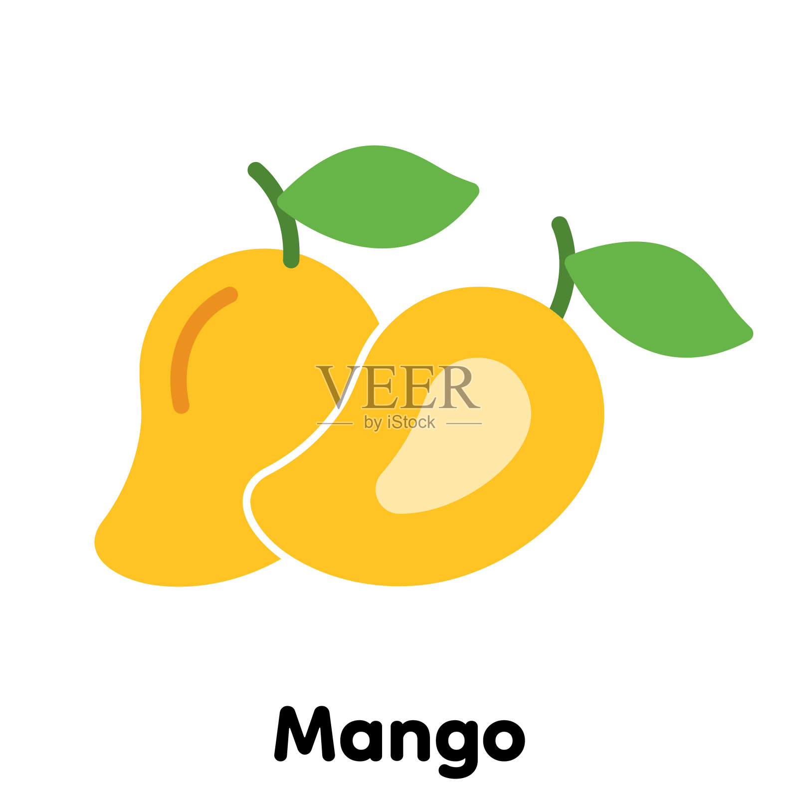 芒果图标，矢量，插图。插画图片素材