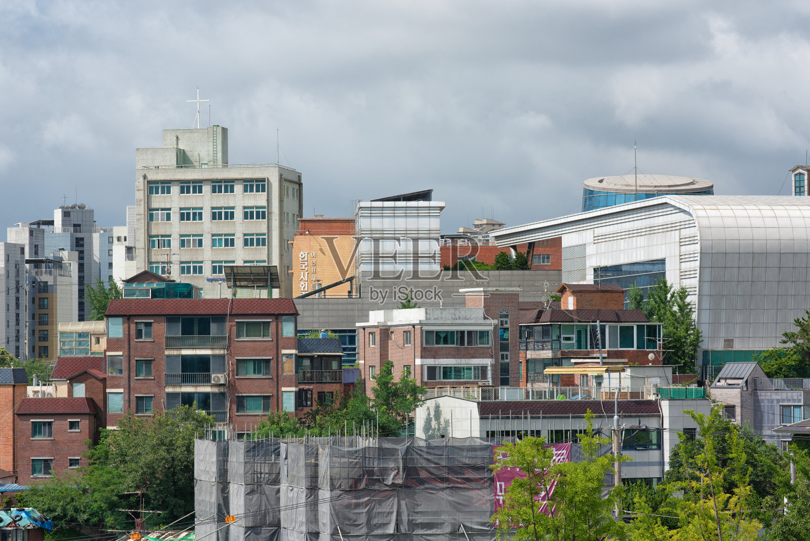 夏季的首尔市中心照片摄影图片
