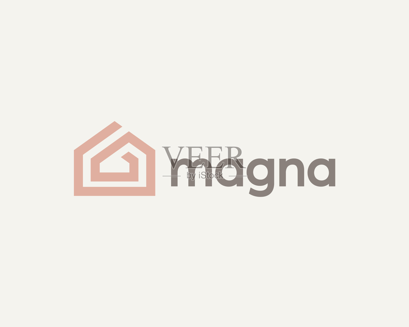 摘要房屋建筑图标标志设计插画图片素材