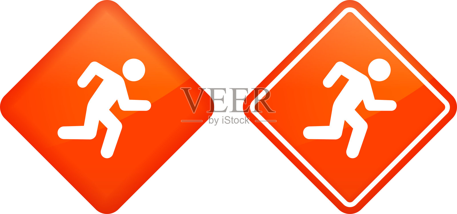 男人跑得很快。插画图片素材