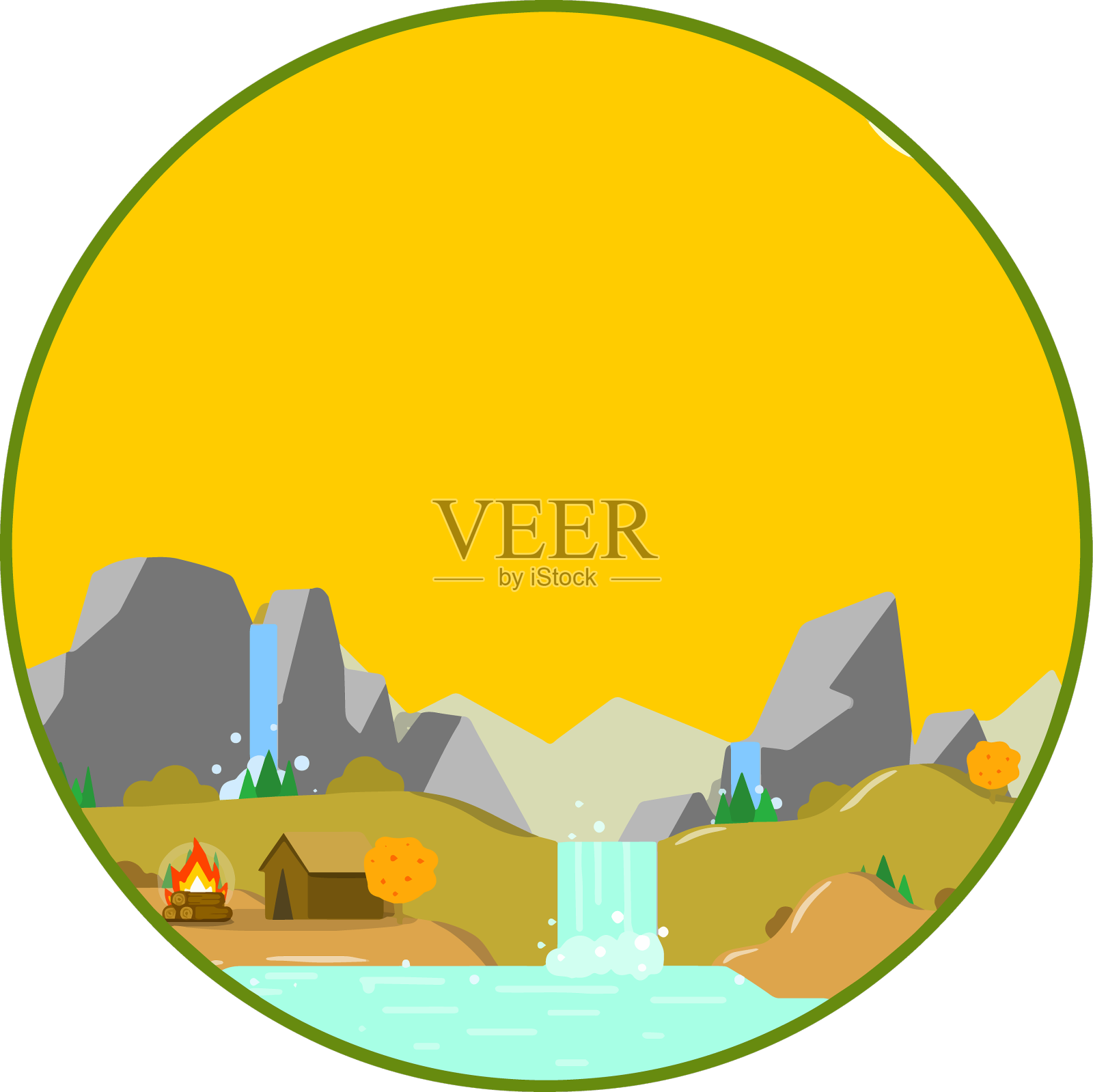 秋天大自然风景设计元素图片