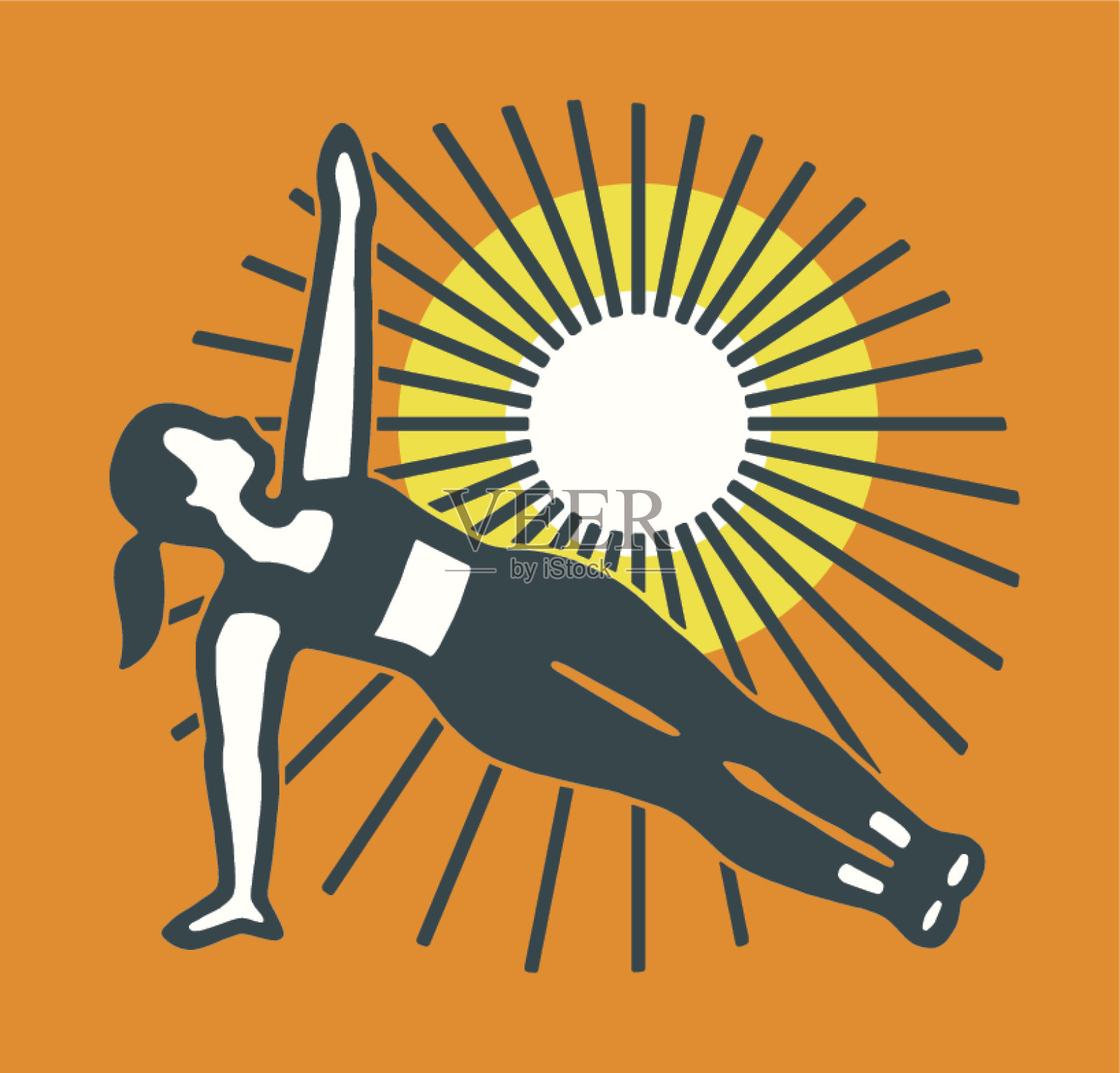 妇女运动插画图片素材