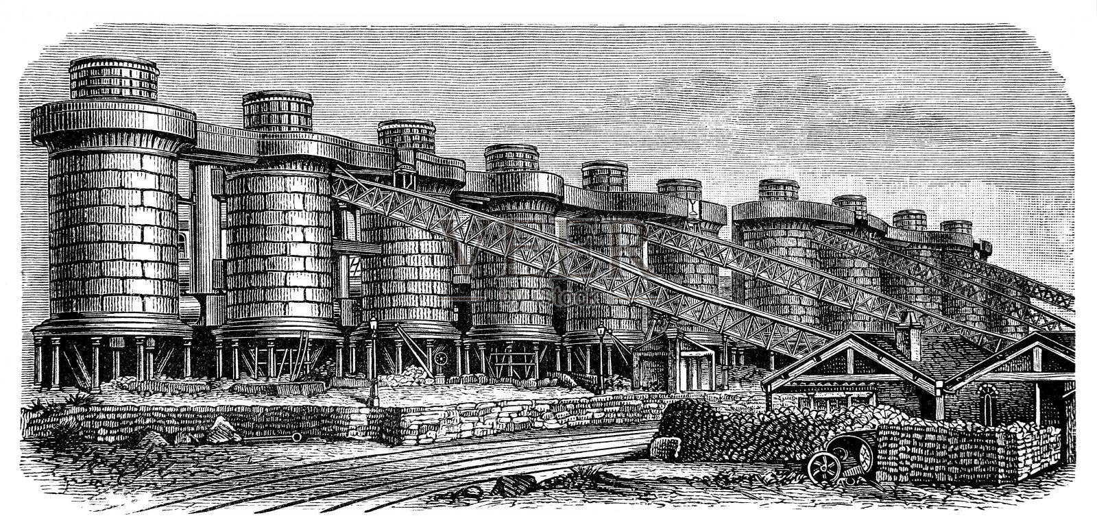 最先进的高炉插画图片素材