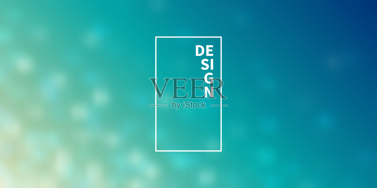 蓝色抽象背景与模糊的光点插画图片素材