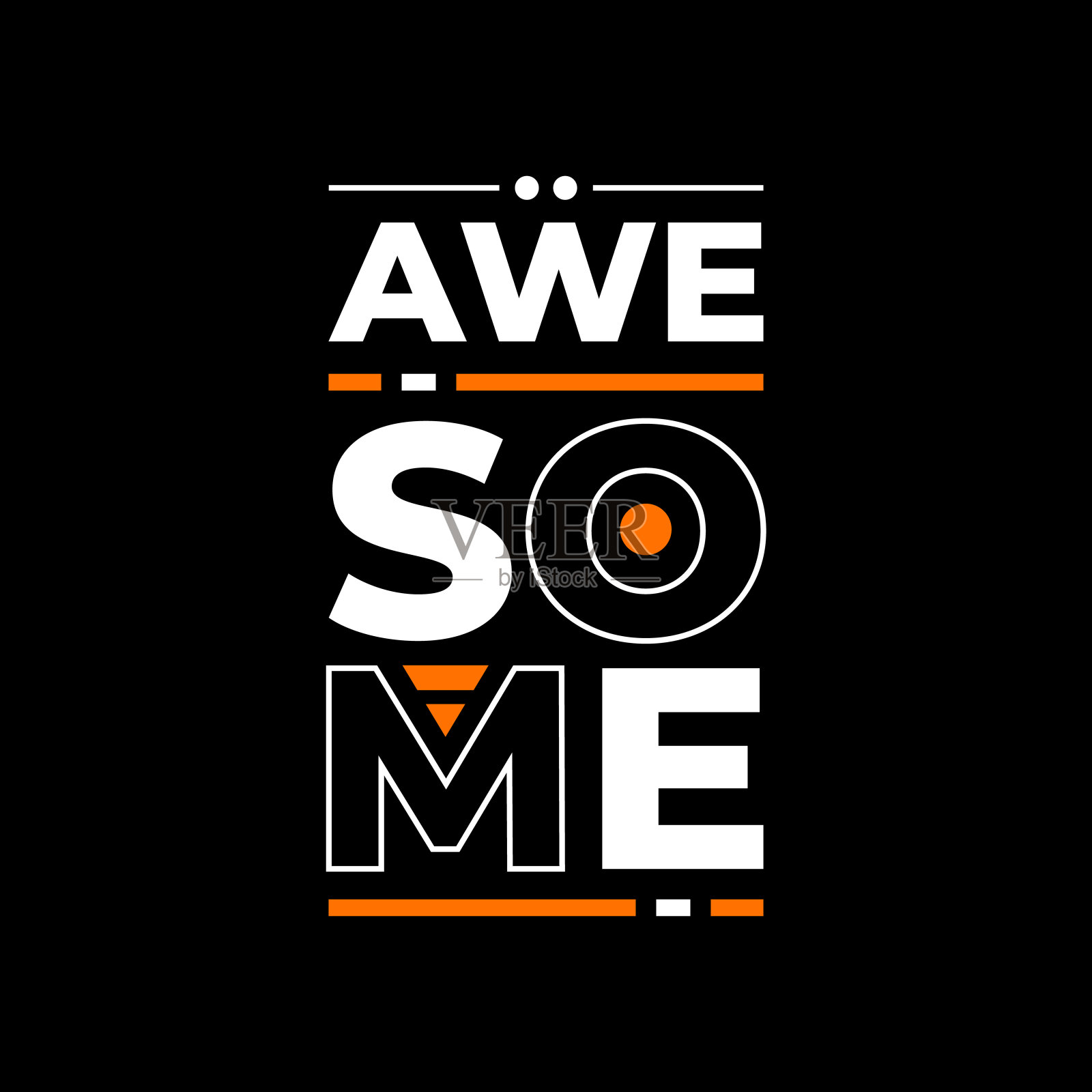 令人敬畏的现代几何字体鼓舞人心的报价t恤设计的城市时尚风格插画图片素材