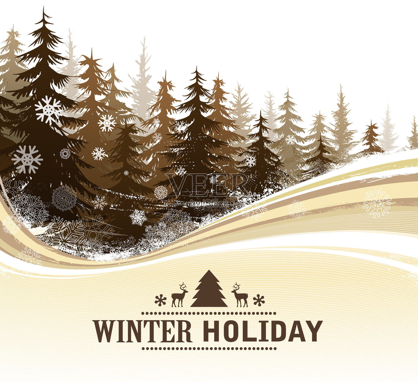 美丽的景观插画图片素材