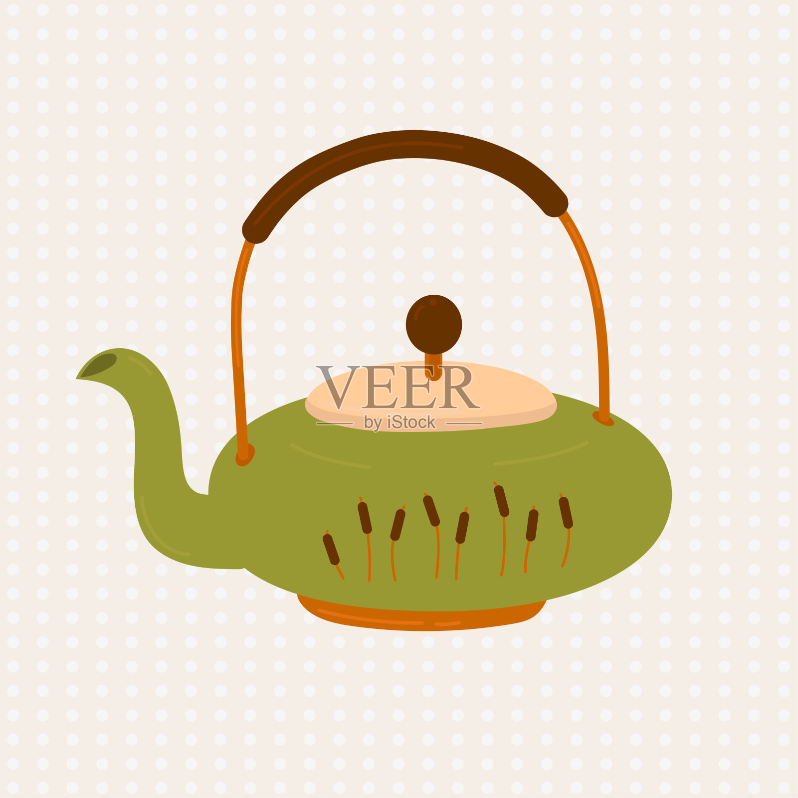 冬季家庭图标-水壶插画图片素材