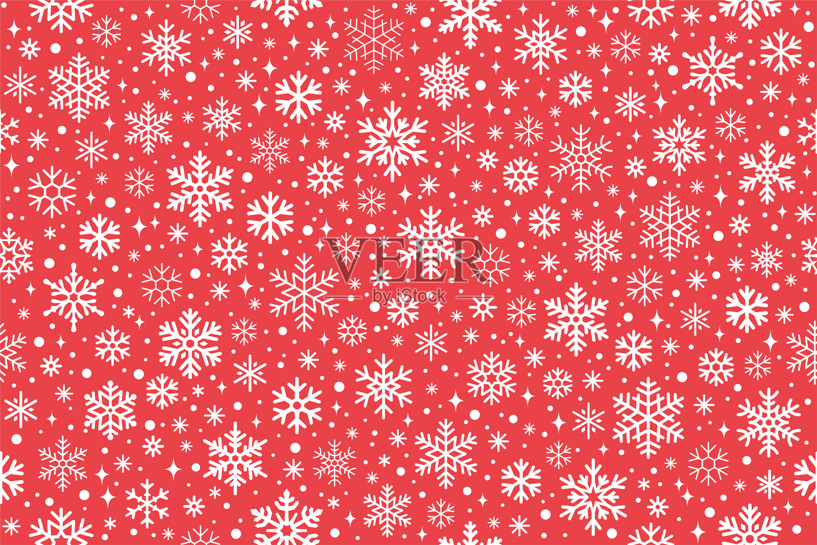 雪花无缝图案插画图片素材