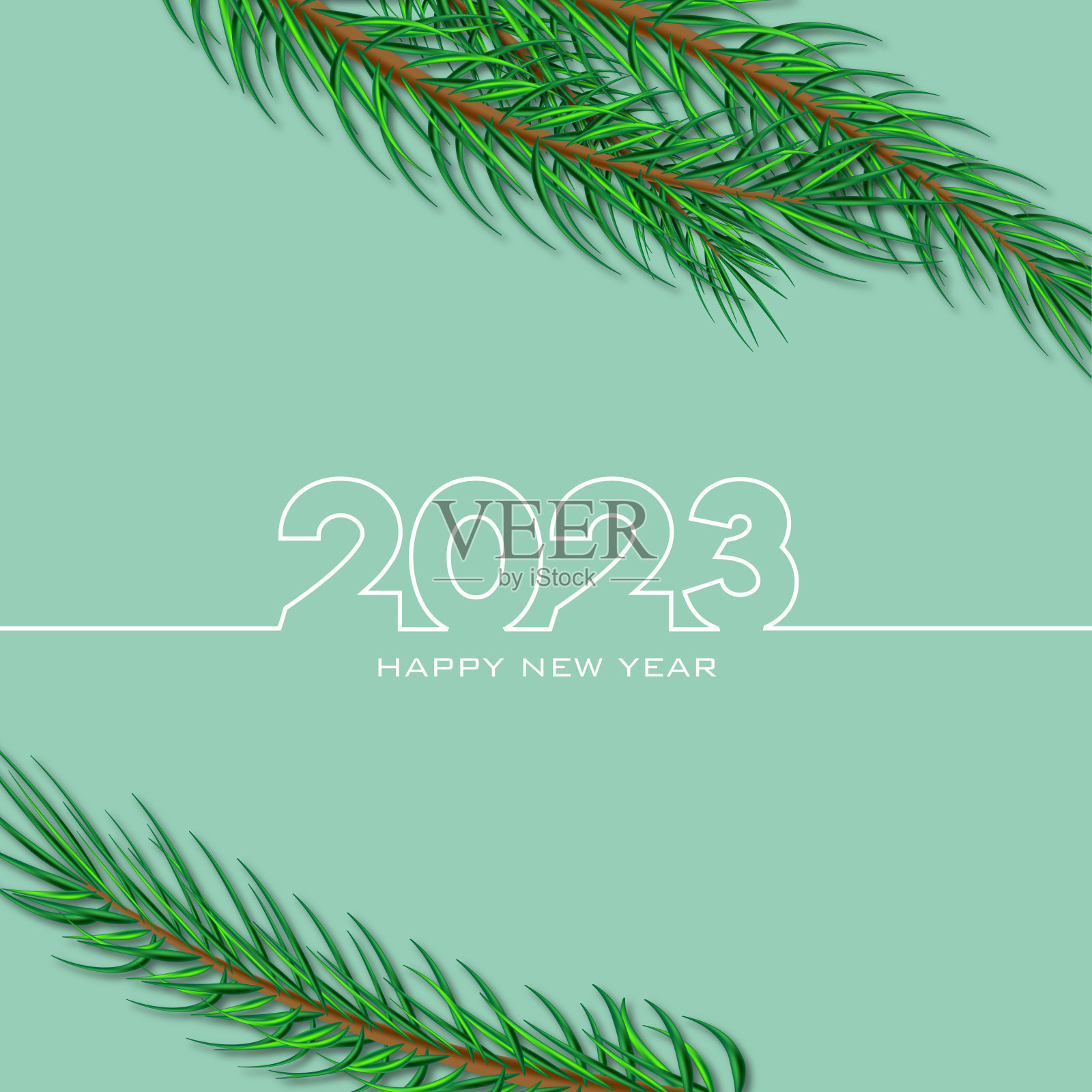 2023. 新年快乐。抽象的圣诞矢量插图。节日快乐设计贺卡，徽章，邀请，日历等矢量股票插图插画图片素材