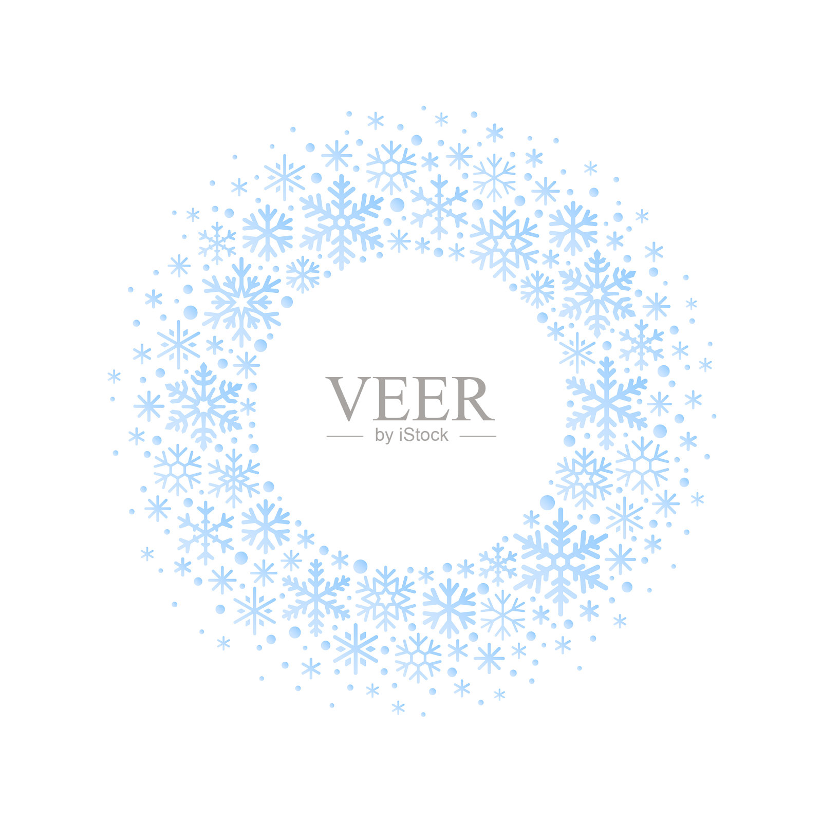 雪花插画图片素材