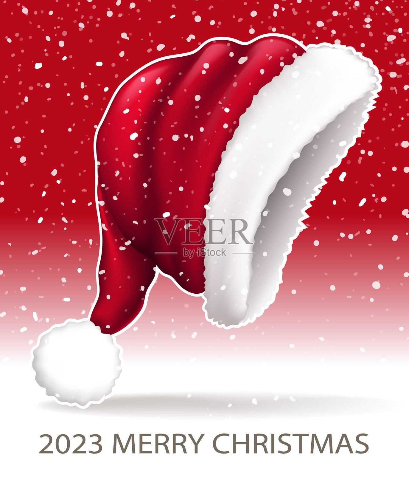 圣诞帽卡片插画图片素材